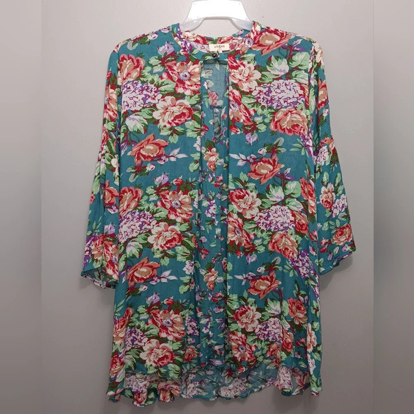 Umgee women's floral boho dress size S spring vacation cruise - Picture 2 of 7